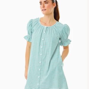 Addison Bay Sailor Dress | Green & White Stripe | Size L